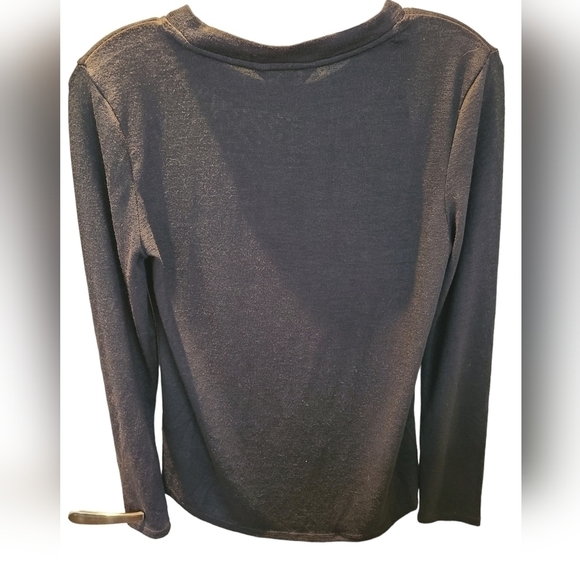 BANANA REPUBLIC Long Sleeve Crew Neck Black Sweater Size Small - Picture 3 of 6